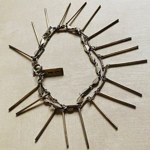 Isabel Marant Bracelet Silver Sunrise Double Chain Charm Bracelet